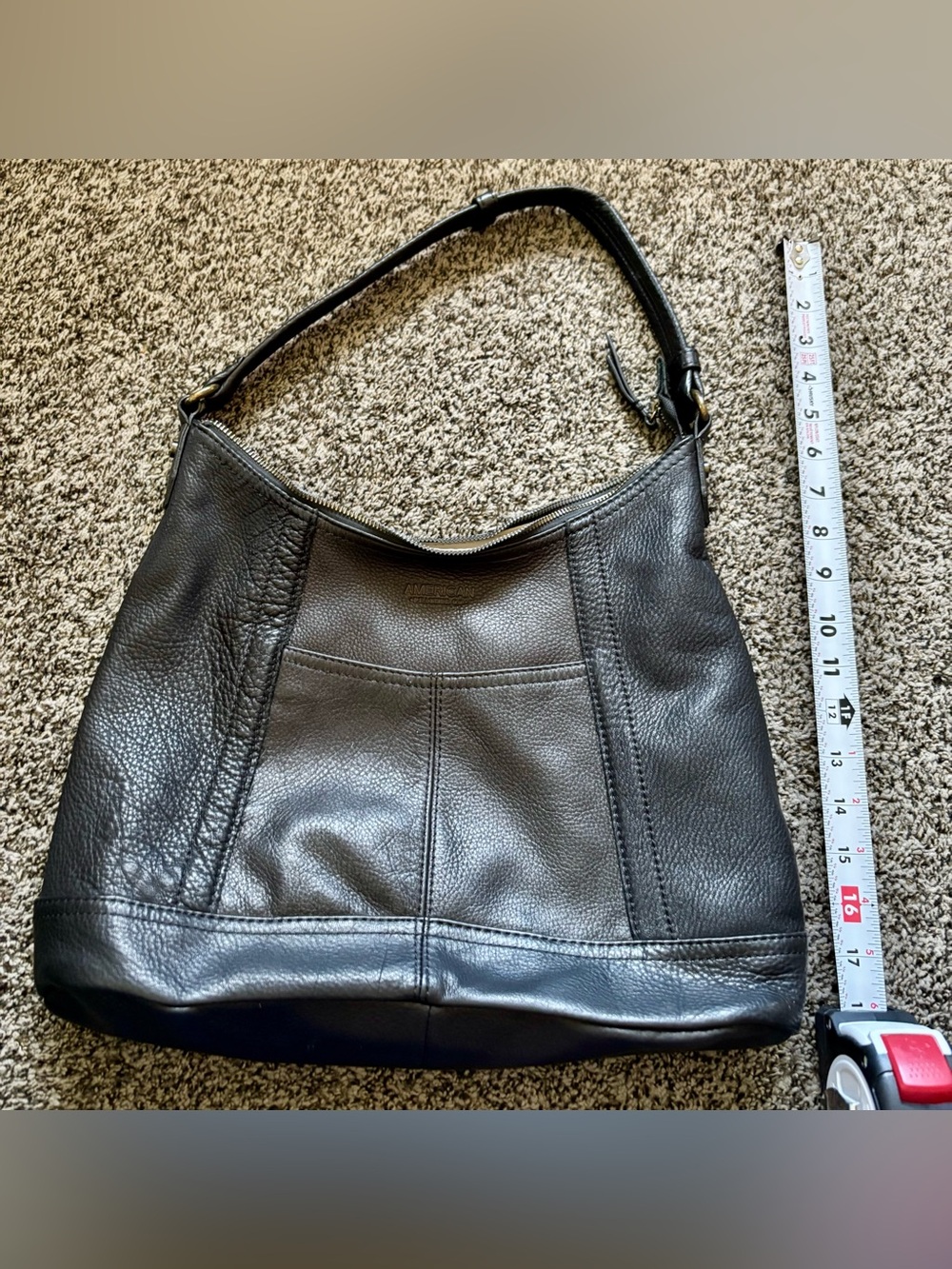 Black Leather Shoulder Bag - Timeless Everyday Carry